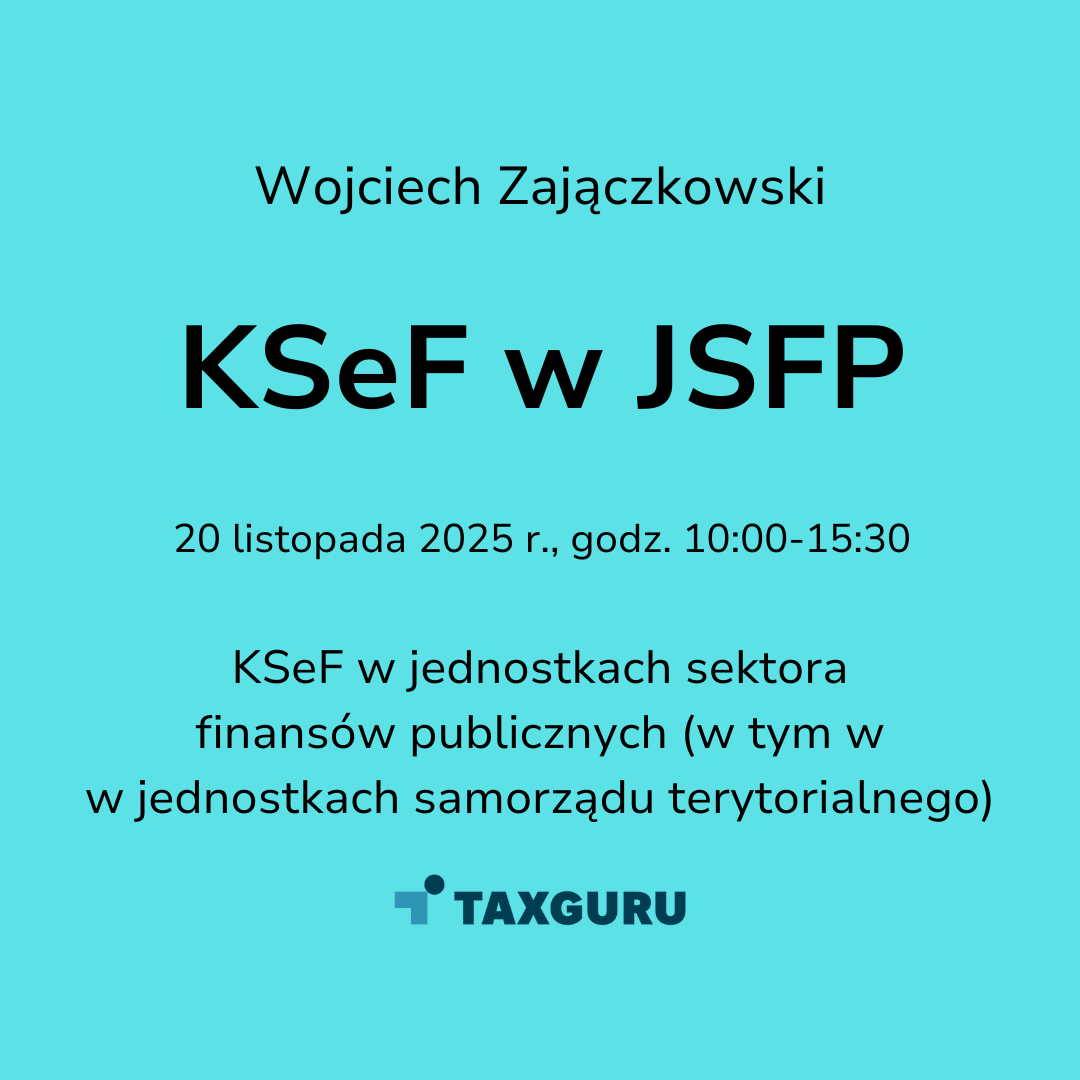 KSeF w jednostkach sektora finansów publicznych (szkolenie online 2025)